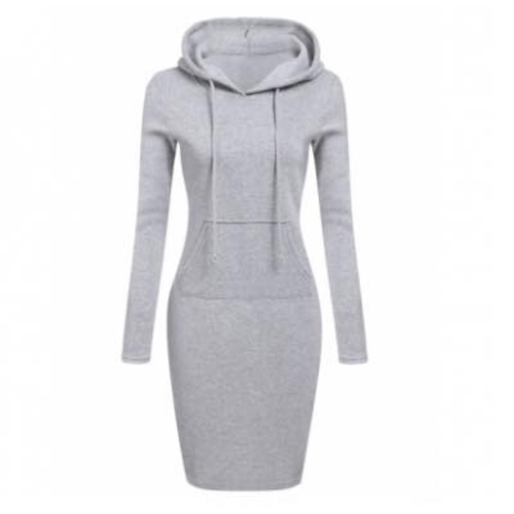 ✅FinalRestock🆕Hooded Sweatshirt Dress - Picture 6 of 8